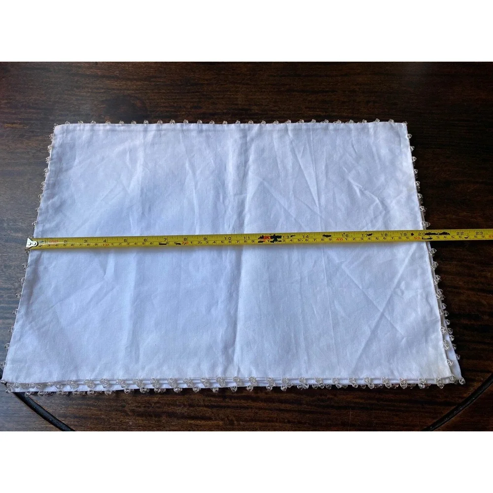 Pottery Barn 2 Placemats White Cotton Double Sided 19
